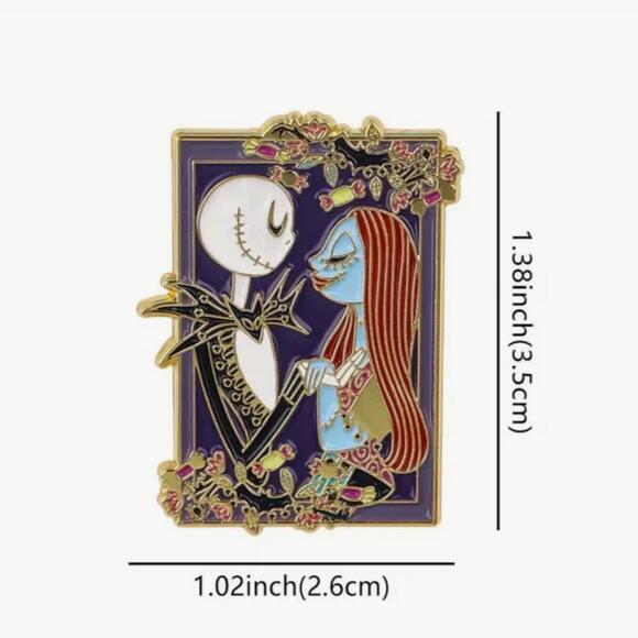 Fantasy Pin - Jack Skellington & Sally Love Embrace Nightmare Before Christmas - Picture 2 of 4